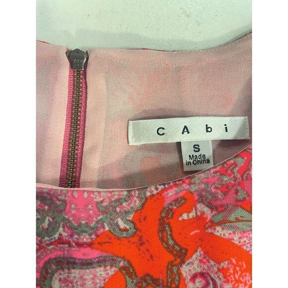 Cabi Jubilee Paisley Pink Green Top Small - Picture 6 of 6